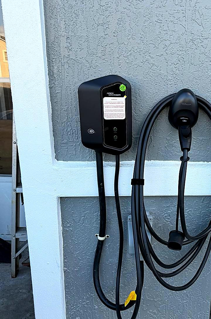 Wall-mounted EV charger installed by Bolt Vibe
